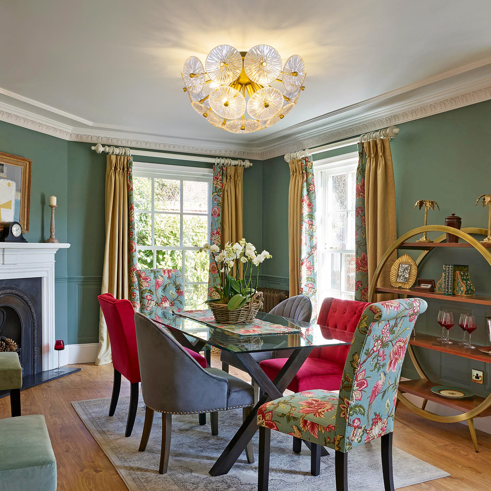 TOCHIC 6 Lights Flush Mount Ceiling Light Fixture, 21.85